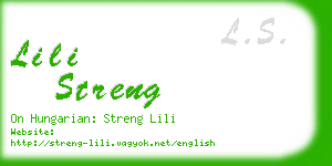 lili streng business card